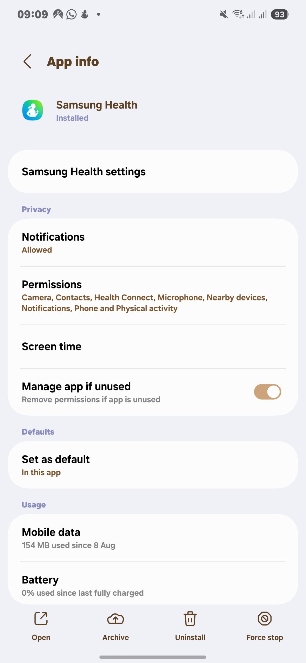 App archive button in One UI 7 App archive button in One UI 7