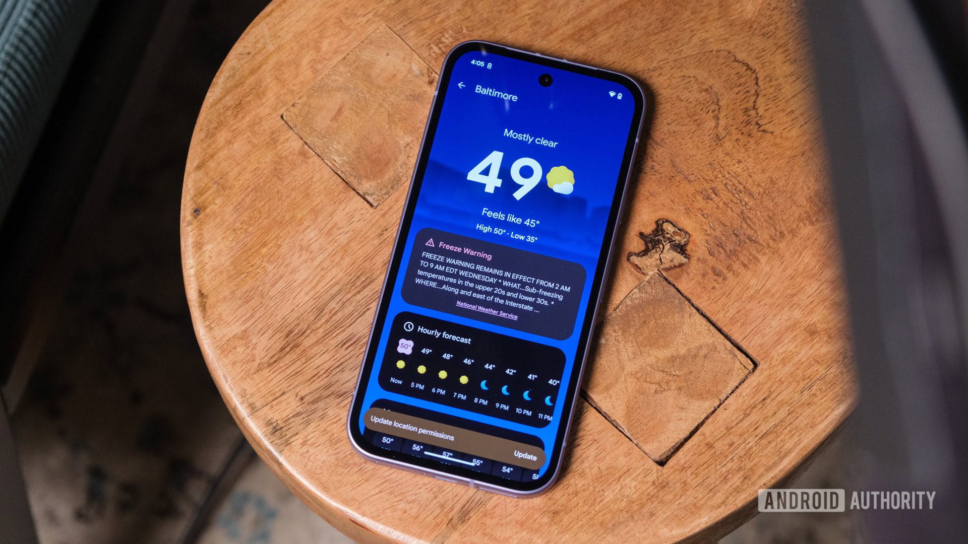 Google Pixel 9a weather app Google Pixel 9a weather app