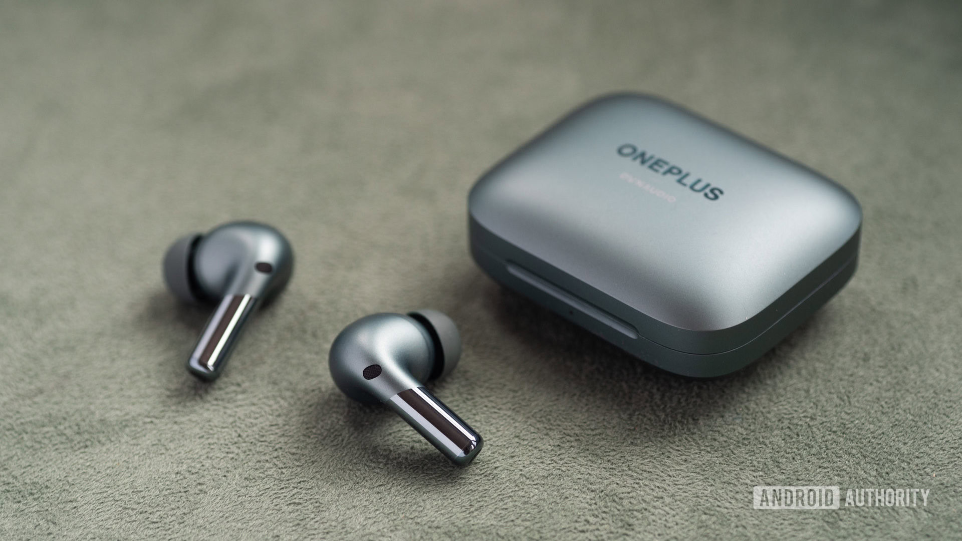 OnePlus Buds Pro 2 noise cancelling wireless earbuds 6 The OnePlus Buds Pro 2 noise cancelling wireless earbuds outside of the closed case.